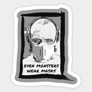 Even Monsters Wear Masks - Hannibal Sticker